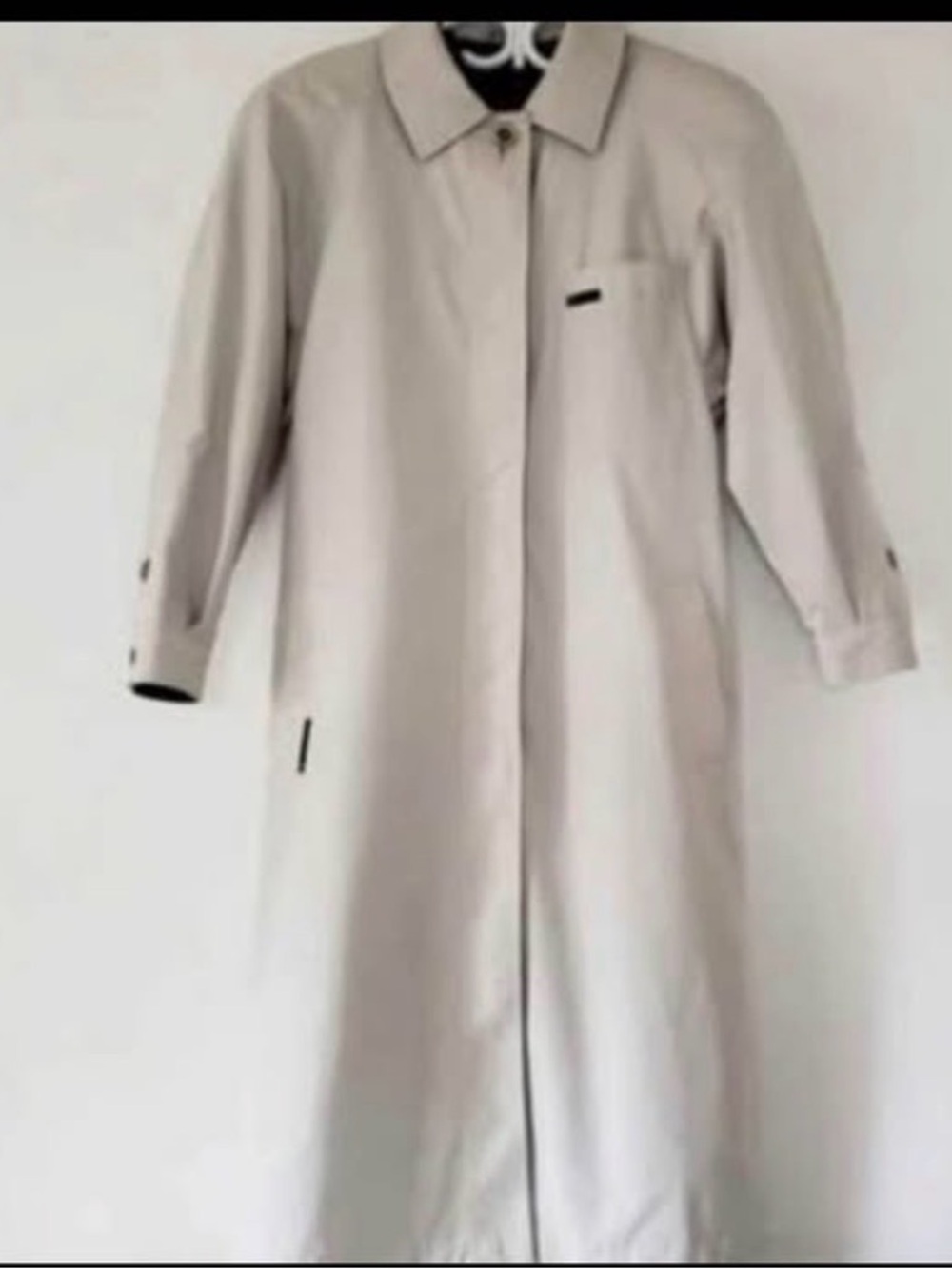 Women's Long Light Beige Trench Coat - Minimalist Style